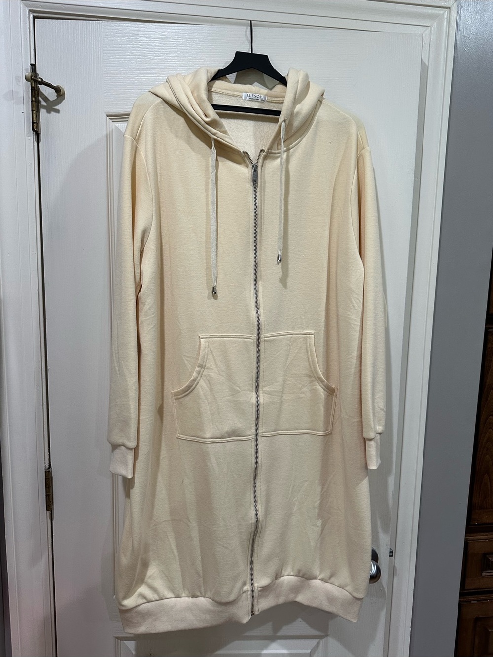 Elesol knee length butter yellow hoodie